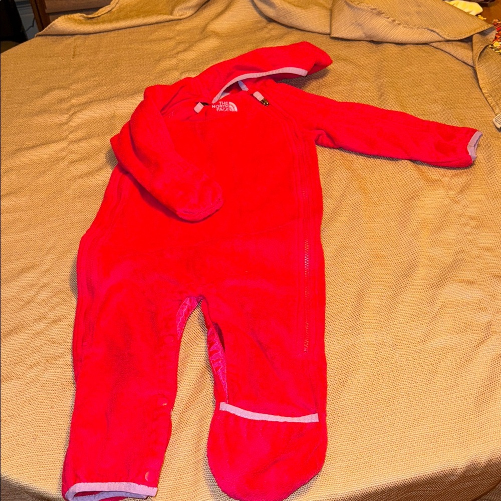The North Face Pink Kids onepiece fleece